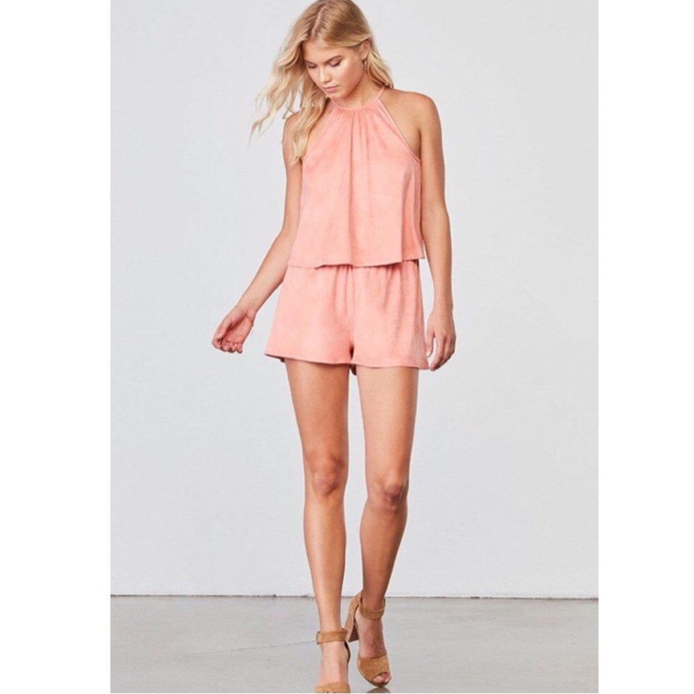 Jack by BB Dakota Valentina Romper Faux Suede Sm,